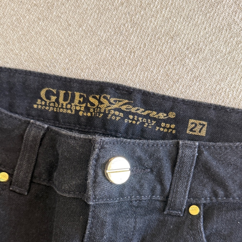 Guess Black Mini Skirt with Gold Details - Picture 2 of 6
